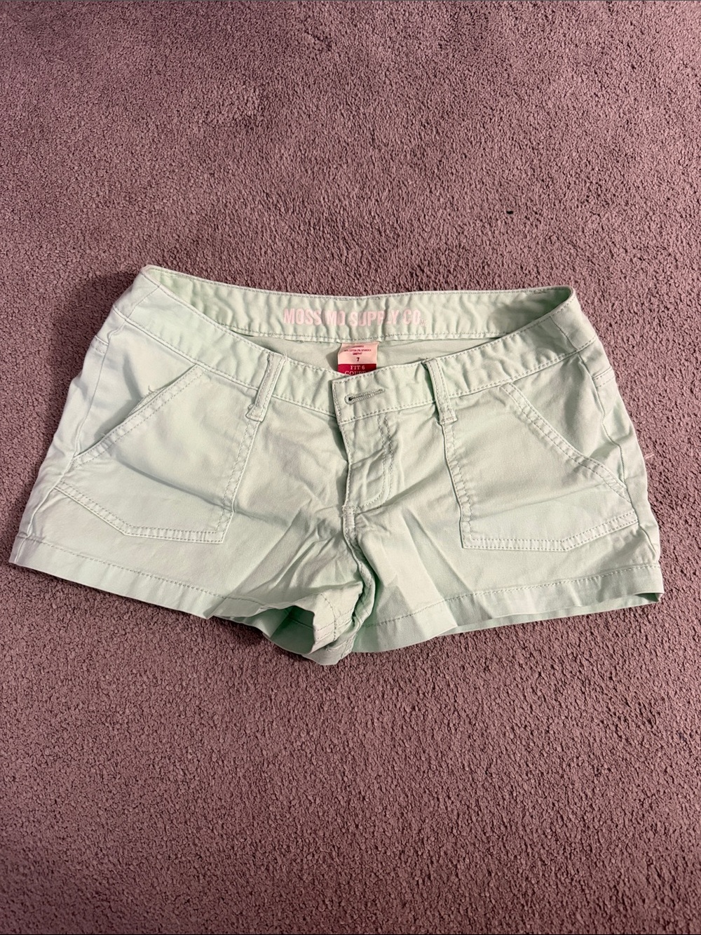 Mossimo Supply Co. Women's Mint Green Casual Jean Shorts